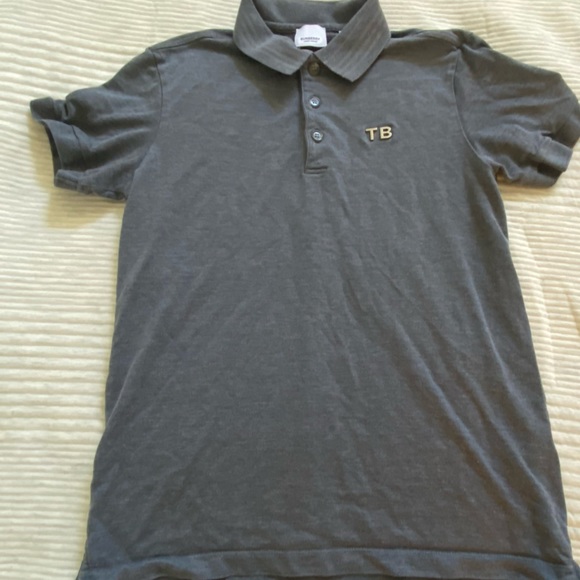 Burbury Polo Shirt TB monogram plaque / additional horse logo. SP - Picture 1 of 6